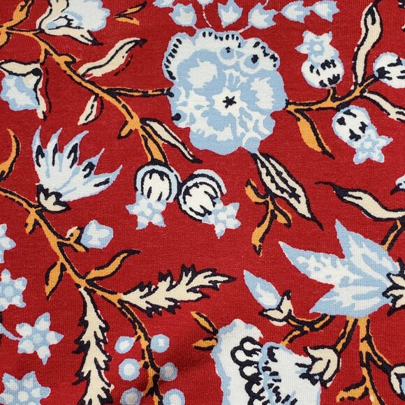 LOFT Outlet Petite Red Floral Print Knit Tank Dress LP - Picture 3 of 8